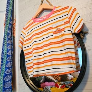 NWOT Billabong Rainbow Sherbert crop short sleeved tee!! 🧡💛💚